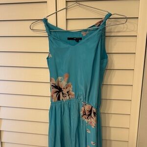 JAYGODFREY Turquoise Floral Maxi Dress